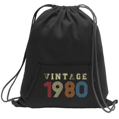 VINTAGE 1980 | RETRO 1980 Sweatshirt Cinch Pack Bag