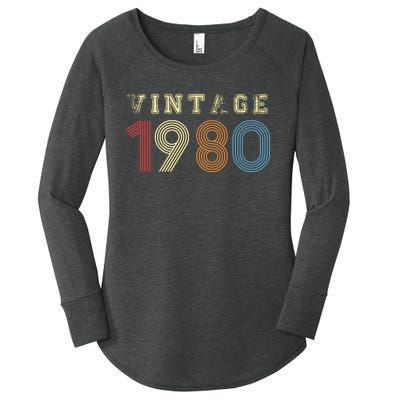 VINTAGE 1980 | RETRO 1980 Women's Perfect Tri Tunic Long Sleeve Shirt