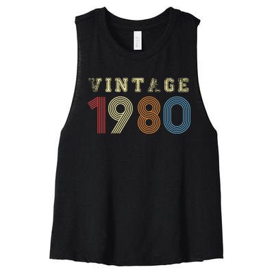 VINTAGE 1980 | RETRO 1980 Women's Racerback Cropped Tank