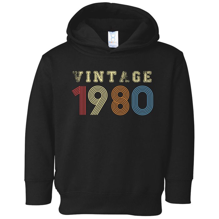 VINTAGE 1980 | RETRO 1980 Toddler Hoodie