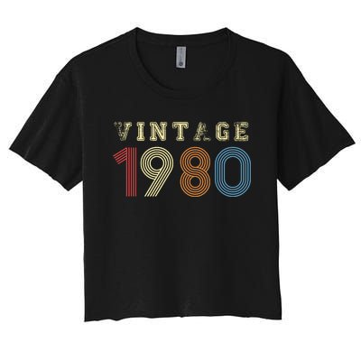 VINTAGE 1980 | RETRO 1980 Women's Crop Top Tee