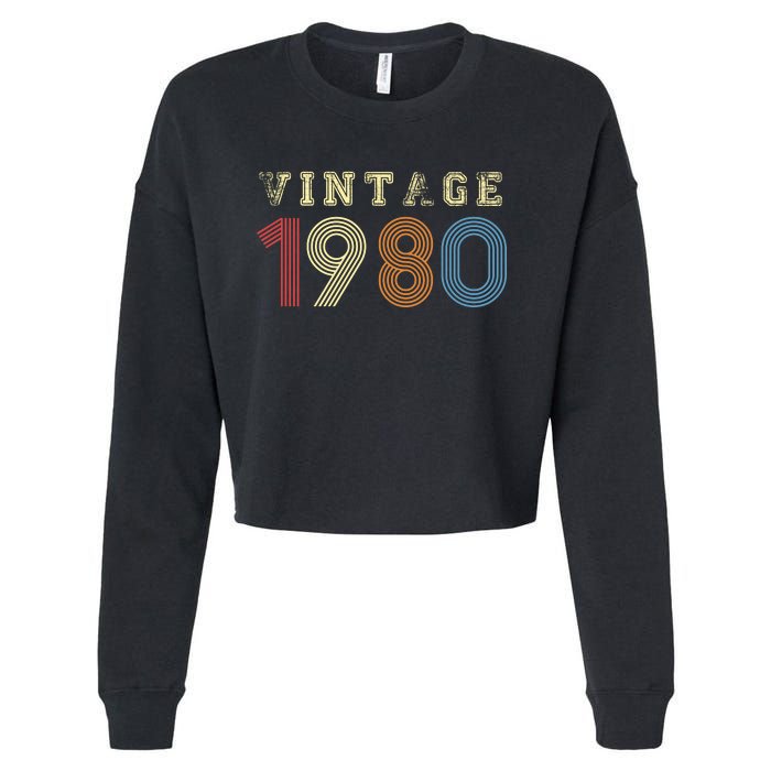 VINTAGE 1980 | RETRO 1980 Cropped Pullover Crew