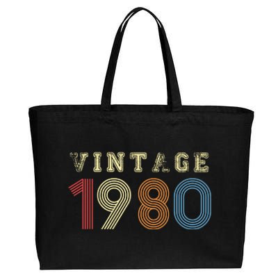 VINTAGE 1980 | RETRO 1980 Cotton Canvas Jumbo Tote