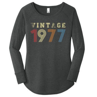 VINTAGE 1977| RETRO 1977 Women's Perfect Tri Tunic Long Sleeve Shirt