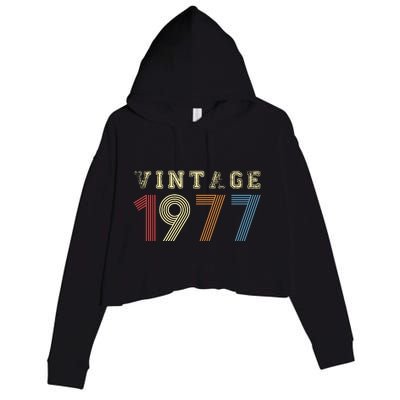 VINTAGE 1977| RETRO 1977 Crop Fleece Hoodie