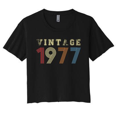 VINTAGE 1977| RETRO 1977 Women's Crop Top Tee