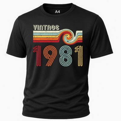 Vintage 1981 Retro Birthday Gift Cooling Performance Crew T-Shirt