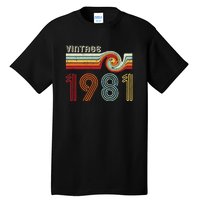 Vintage 1981 Retro Birthday Gift Tall T-Shirt