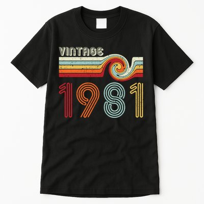 Vintage 1981 Retro Birthday Gift Tall T-Shirt