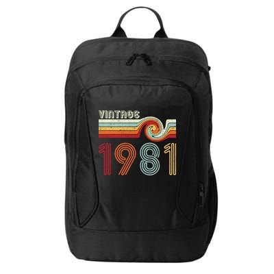 Vintage 1981 Retro Birthday Gift City Backpack