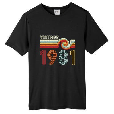 Vintage 1981 Retro Birthday Gift Tall Fusion ChromaSoft Performance T-Shirt