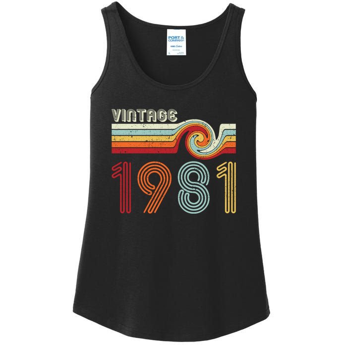 Vintage 1981 Retro Birthday Gift Ladies Essential Tank