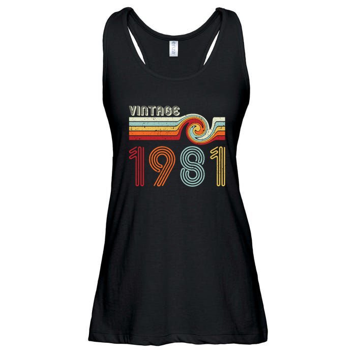 Vintage 1981 Retro Birthday Gift Ladies Essential Flowy Tank