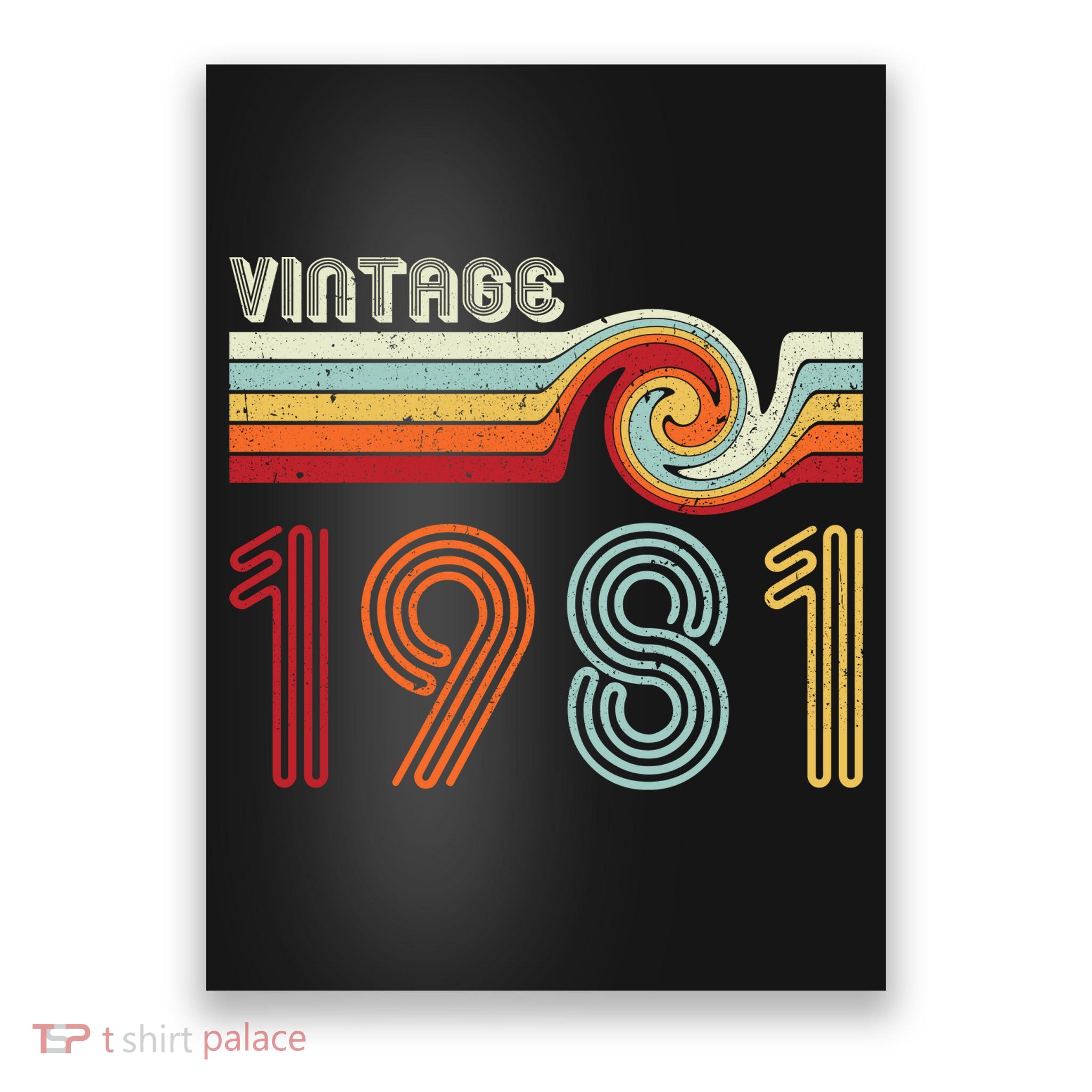 Vintage 1981 Retro Birthday Gift Poster