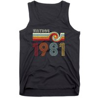 Vintage 1981 Retro Birthday Gift Tank Top