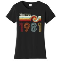 Vintage 1981 Retro Birthday Gift Women's T-Shirt