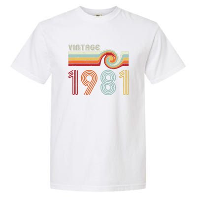 Vintage 1981 Retro Birthday Gift Garment-Dyed Heavyweight T-Shirt