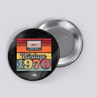 Vintage 1970 Retro Sunset Cassette Button