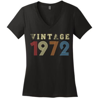 VINTAGE 1972| RETRO 1972 Women's V-Neck T-Shirt