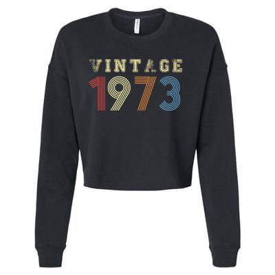 VINTAGE 1973| RETRO 1973 Cropped Pullover Crew