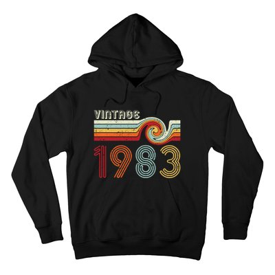 Vintage 1983 Retro Birthday Gift Hoodie