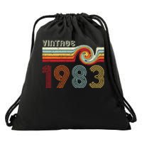 Vintage 1983 Retro Birthday Gift Drawstring Bag