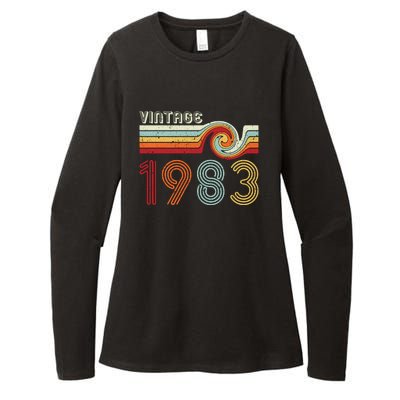 Vintage 1983 Retro Birthday Gift Womens CVC Long Sleeve Shirt