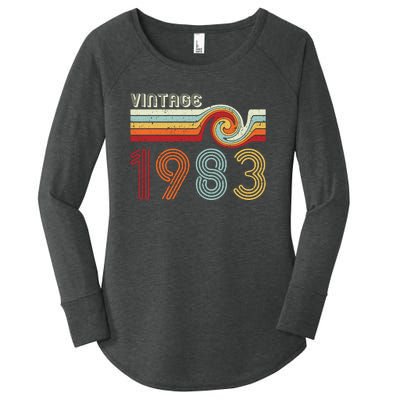 Vintage 1983 Retro Birthday Gift Women's Perfect Tri Tunic Long Sleeve Shirt