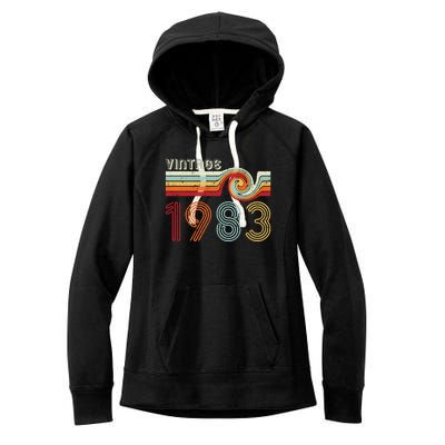 Vintage 1983 Retro Birthday Gift Women's Fleece Hoodie