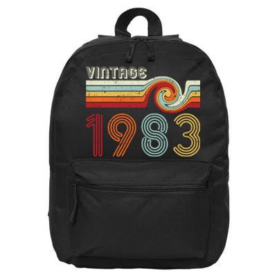 Vintage 1983 Retro Birthday Gift 16 in Basic Backpack