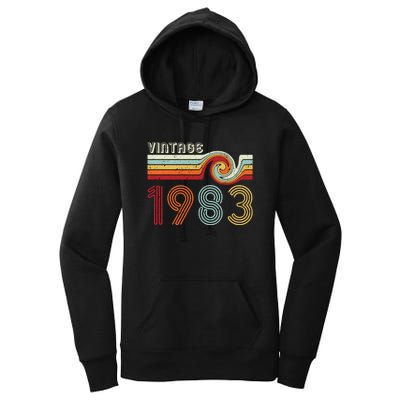 Vintage 1983 Retro Birthday Gift Women's Pullover Hoodie