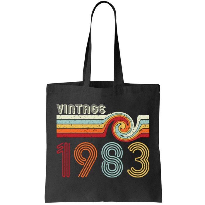 Vintage 1983 Retro Birthday Gift Tote Bag