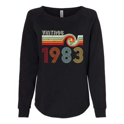 Vintage 1983 Retro Birthday Gift Womens California Wash Sweatshirt