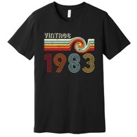 Vintage 1983 Retro Birthday Gift Premium T-Shirt