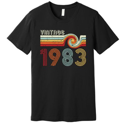 Vintage 1983 Retro Birthday Gift Premium T-Shirt