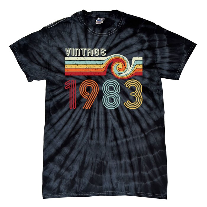 Vintage 1983 Retro Birthday Gift Tie-Dye T-Shirt