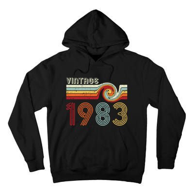 Vintage 1983 Retro Birthday Gift Tall Hoodie