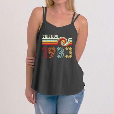 Vintage 1983 Retro Birthday Gift Women's Strappy Tank