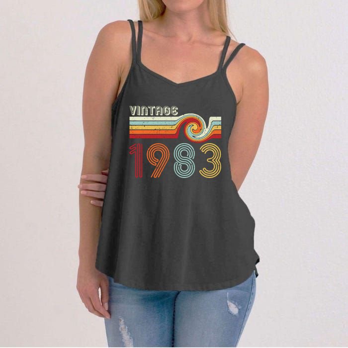 Vintage 1983 Retro Birthday Gift Women's Strappy Tank