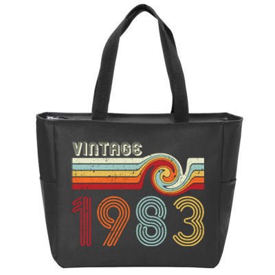 Vintage 1983 Retro Birthday Gift Zip Tote Bag