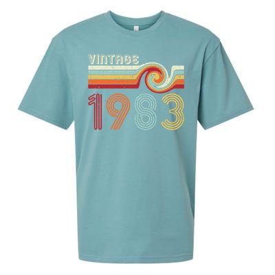 Vintage 1983 Retro Birthday Gift Sueded Cloud Jersey T-Shirt