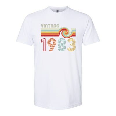 Vintage 1983 Retro Birthday Gift Softstyle CVC T-Shirt