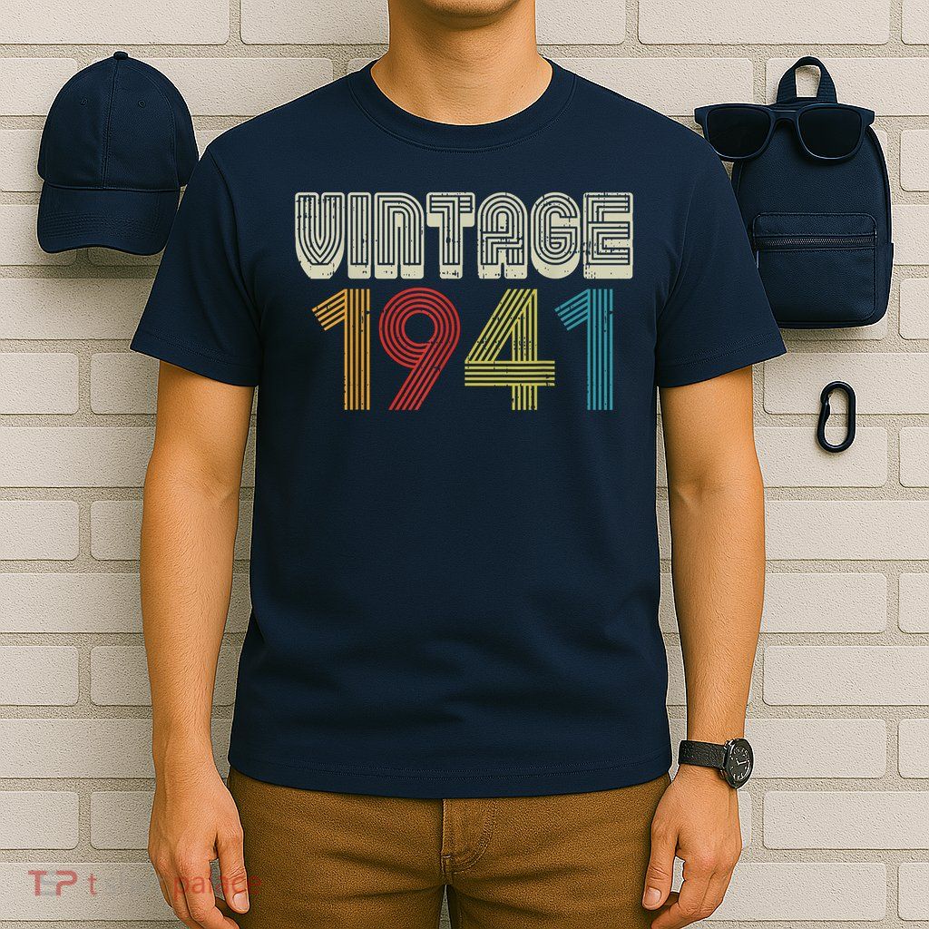 Vintage 1941 Retro 80 Years Old 80th Birthday T-Shirt