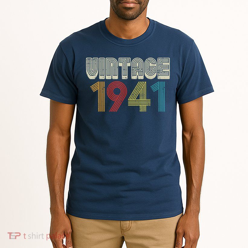 Vintage 1941 Retro 80 Years Old 80th Birthday Tall T-Shirt