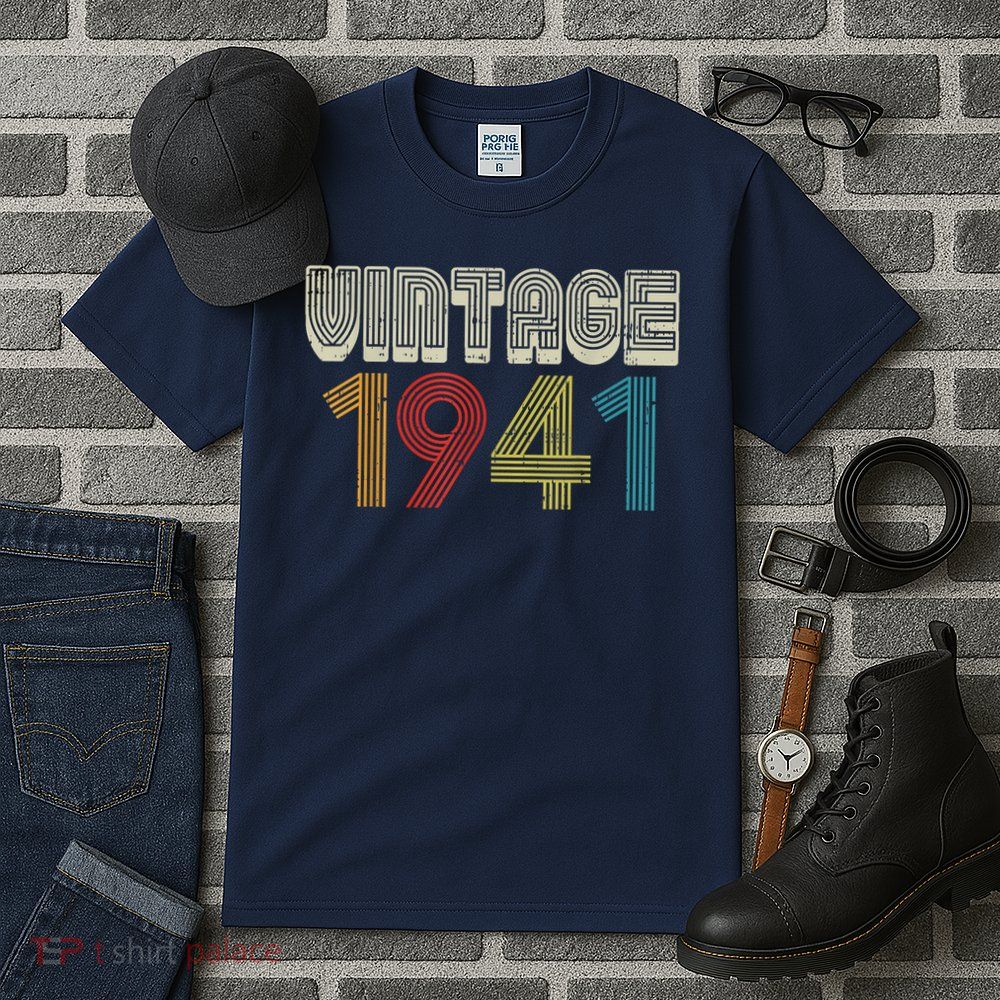 Vintage 1941 Retro 80 Years Old 80th Birthday Tall T-Shirt
