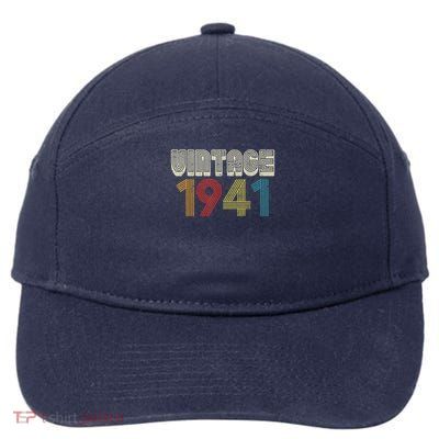 Vintage 1941 Retro 80 Years Old 80th Birthday 7-Panel Snapback Hat