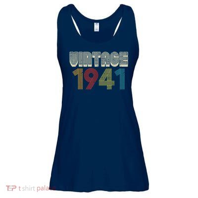 Vintage 1941 Retro 80 Years Old 80th Birthday Ladies Essential Flowy Tank