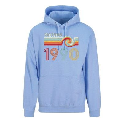 Vintage 1990 Retro Birthday Gift Unisex Surf Hoodie