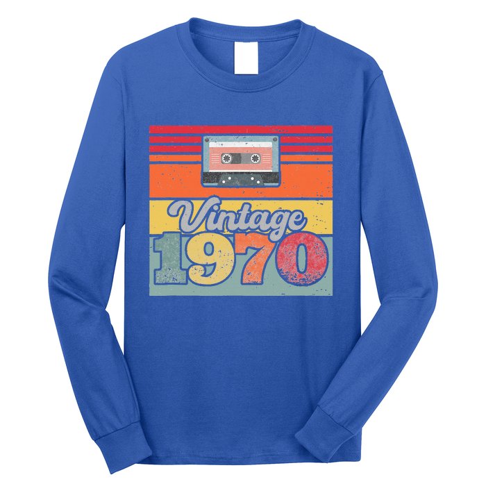 Vintage 1970 Retro Sunset Cassette Long Sleeve Shirt