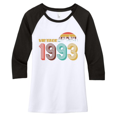 Vintage 1993 Sun Wilderness 30th Birthday Women's Tri-Blend 3/4-Sleeve Raglan Shirt